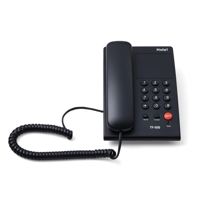 HOLA ! TF-500 Basic Corded Landline Phone for intercom and EPABX Desk & Wall Mountable, Mute/Pause/Flash/Redial Function (Made in India) - Image 1