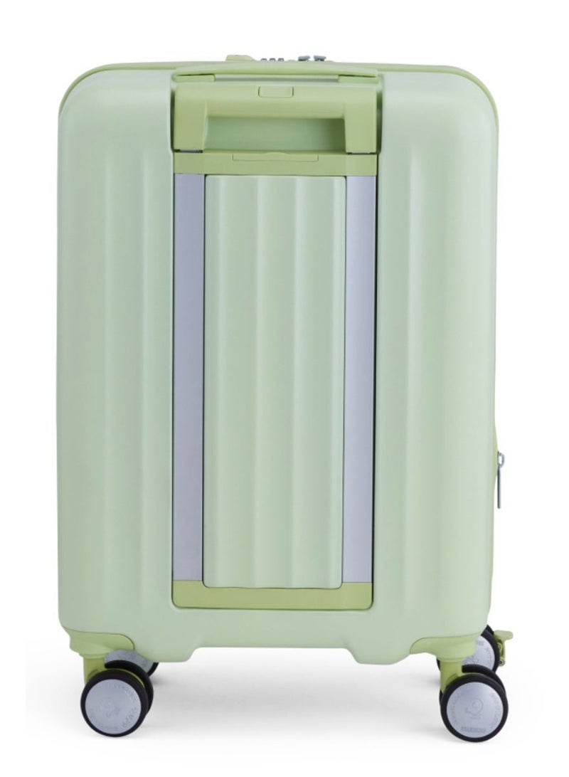 American Tourister Trento + Suitcase, Cabin Size 54 cm / 20 inch, 4 Spinner Wheels, Hard Top, Polycarbonate, Matcha|Lightweight|DuoSaf™ Security Zipper|2 In 1 Optimov™ Shock Absorbing Wheels|Book Opening|Expandable|TSA Lock - 3 Years International Warranty - Image 4