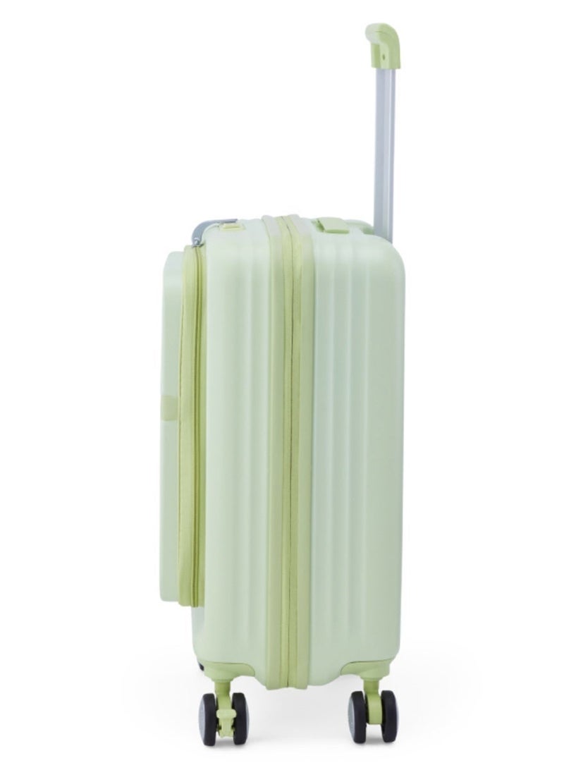 American Tourister Trento + Suitcase, Cabin Size 54 cm / 20 inch, 4 Spinner Wheels, Hard Top, Polycarbonate, Matcha|Lightweight|DuoSaf™ Security Zipper|2 In 1 Optimov™ Shock Absorbing Wheels|Book Opening|Expandable|TSA Lock - 3 Years International Warranty - Image 2