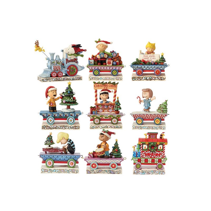 Enesco Enesco Peanuts by Jim Shore Characters Train Car Figurine Set Various Sizes Multicolor 
