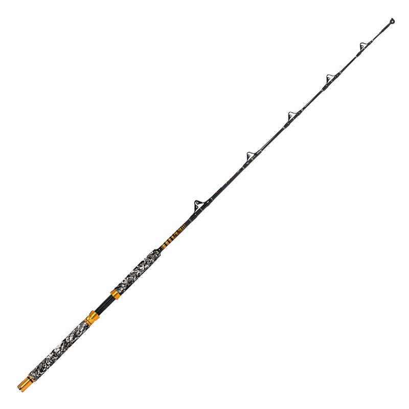 Fiblink 1-Piece Saltwater Offshore Trolling Rod 6-Feet Big Game Rod Conventional Boat Fishing Pole (80-120 lbs) - Image 2