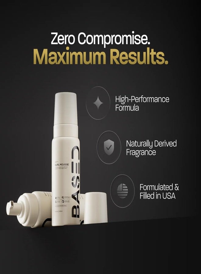 بيزد بودي وركسبيزد بودي وركس موس تجعيد الشعر من BASED - حجم وتحديد فوري مع ثبات مرن - تركيبة خفيفة الوزن مع الأغاف وبروتين الأرز - غير سام، خالٍ من السيليكون لجميع أنواع الشعر المجعد (6.8 أونصة سائلة، عبوة واحدة) - Image 4