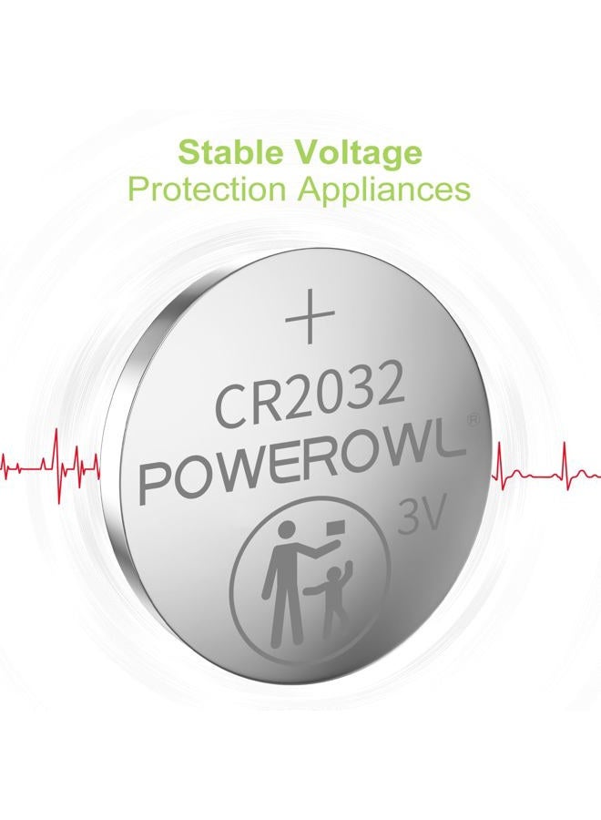 POWEROWL High Capacity CR2032 Battery (20-Pack) 3v Lithium Batteries, Leak-Free, Long Lasting Cr 2032 - Image 4