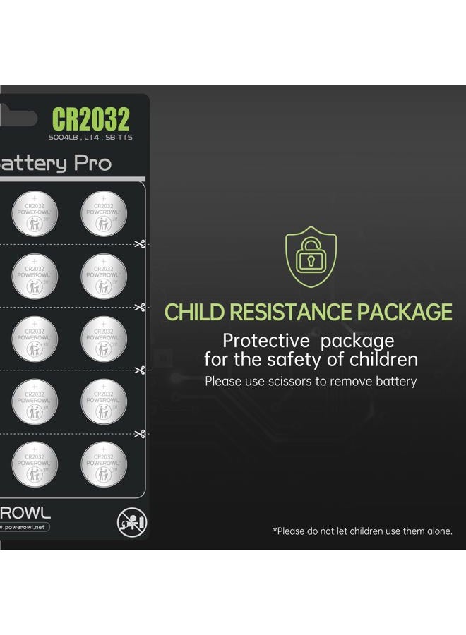 POWEROWL High Capacity CR2032 Battery (20-Pack) 3v Lithium Batteries, Leak-Free, Long Lasting Cr 2032 - Image 5