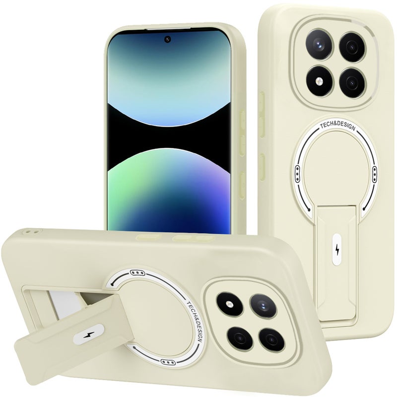 غطاء MagSafe بAcrylic لـ Redmi Note 13 Pro مع مغناطيس قوي وحامل قائم مع مقاوم للصدمات مع ملمس ناعم مع حماية من السقوط باللون بنفسجي مغناطيسي بوظيفة حامل من الأكريليك - Image 3