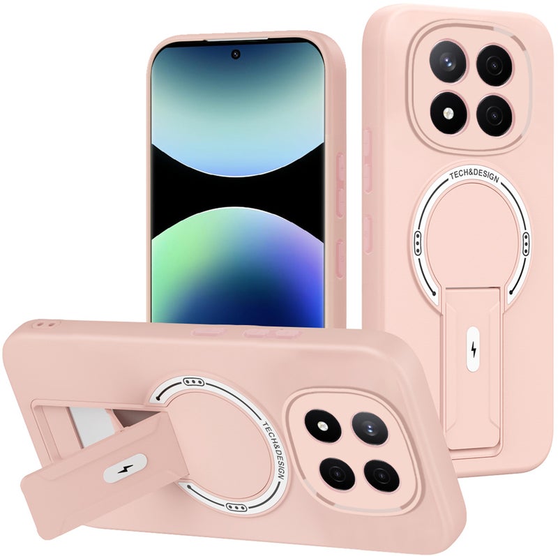 غطاء MagSafe بAcrylic لـ Redmi Note 13 Pro مع مغناطيس قوي وحامل قائم مع مقاوم للصدمات مع ملمس ناعم مع حماية من السقوط باللون بنفسجي مغناطيسي بوظيفة حامل من الأكريليك - Image 5