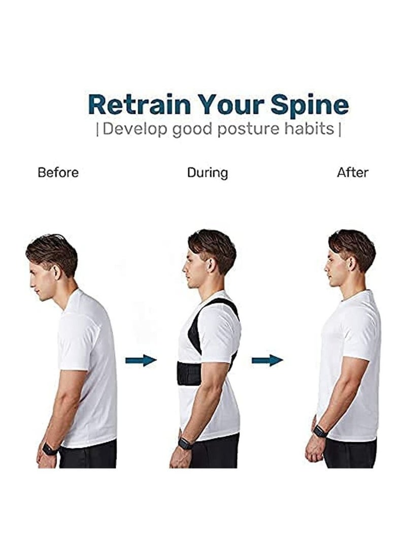Generic Back Brace, Posture Corrector for Women and Men, Back Support Straightener, Upper Back Brace Posture Trainer for Body Correction and Neck and Shoulder, Relieves Pain, Straightens the Back  - Image 3