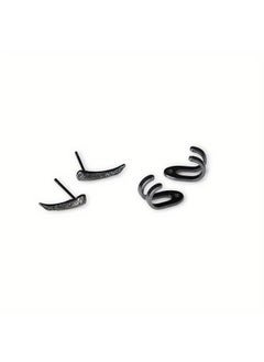Generic Simple Punk Horn Earrings Men's Fashion Earrings Can Be Combined Personality Design Avant-garde Modern Style Jewelry Women 