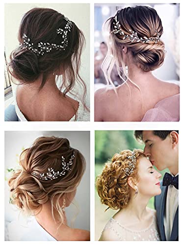 EARENT Wedding Hair Vines Bridal Hair Accessories for Women (Silver) - Image 5