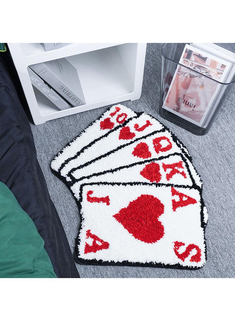 Y&D Living Room Carpet Bedroom Flocking Special-shaped Bedside Blanket Encryption Absorbent Non-slip Carpet-41*64cm  - Image 1