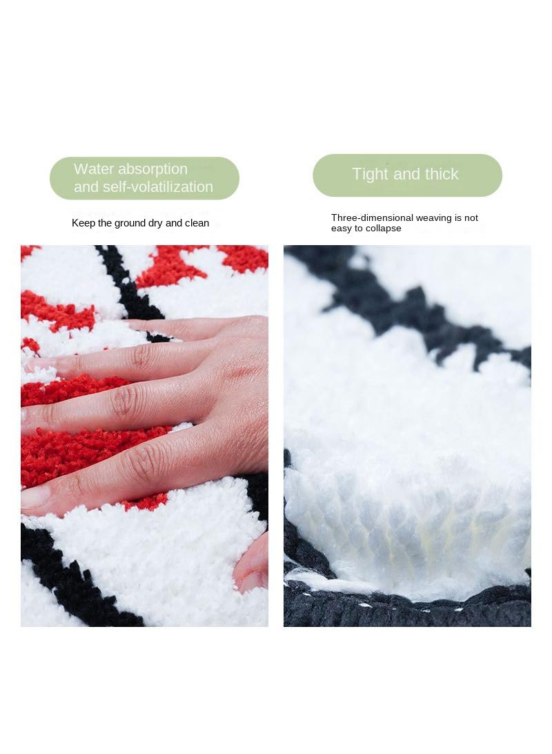 Y&D Living Room Carpet Bedroom Flocking Special-shaped Bedside Blanket Encryption Absorbent Non-slip Carpet-41*64cm  - Image 3