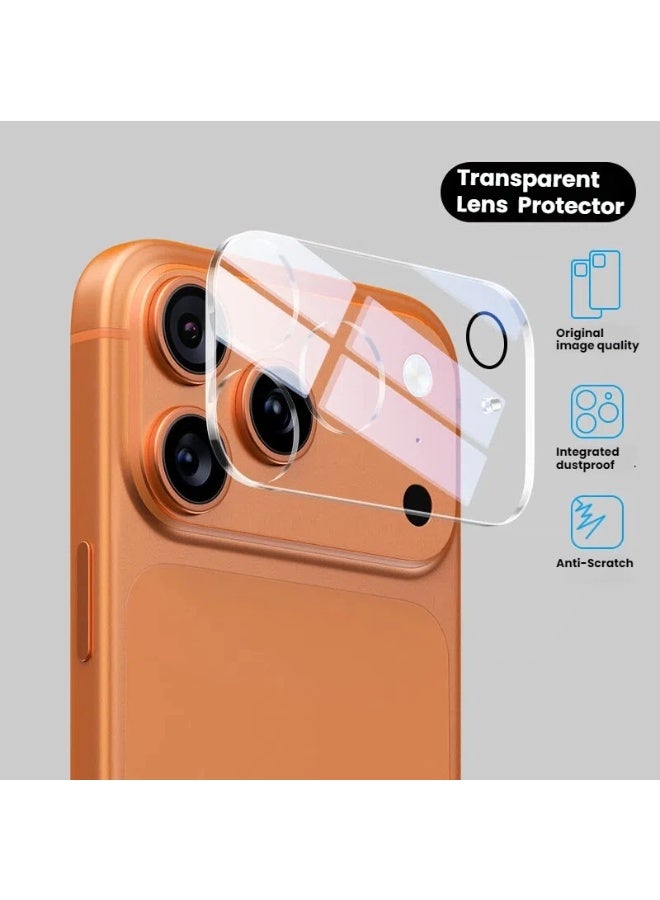 Camera Protector Sticker for iPhone 17 Pro, Transparent Camera Lens Protector Ultra HD Clear for iPhone 17 Pro, Anti-Scratch, Easy Installation, Compatible with Most Cases, Ultra-thin Tempered Glass, 1 Pack - Transparent - Image 1