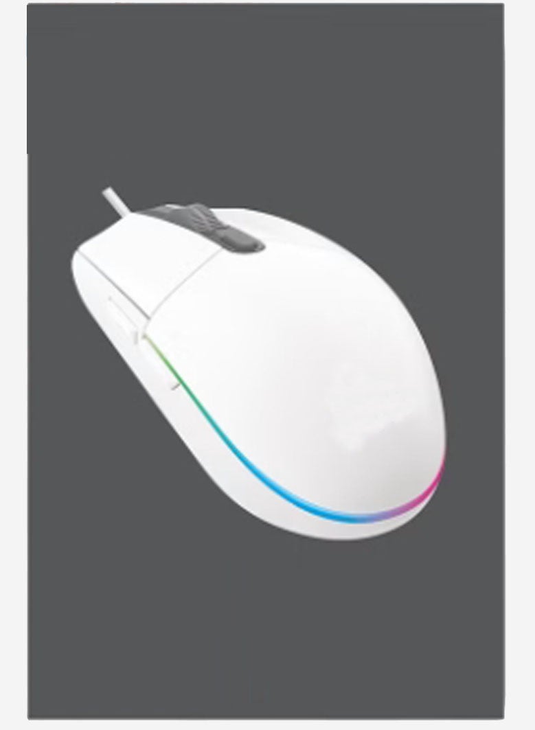 203G Wired Gaming Mouse,  , 6 Programmable Buttons  - White - Image 4