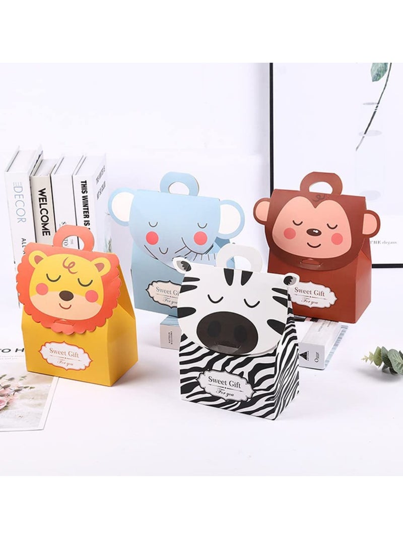 SYOSI 12 pcs Jungle Safari Animals Treat Bags Zoo Birthday Party Favor Decorations Supplies Goody Gift for Kids Baby Shower - Image 1