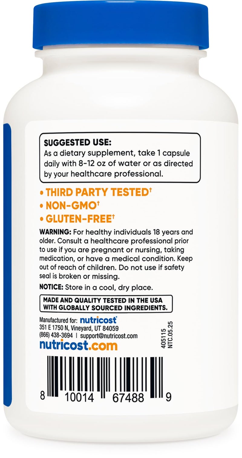 Nutricost L-Glycine 1000mg, 120 Capsules, Vegetarian, Non-GMO and Gluten Free - Image 5