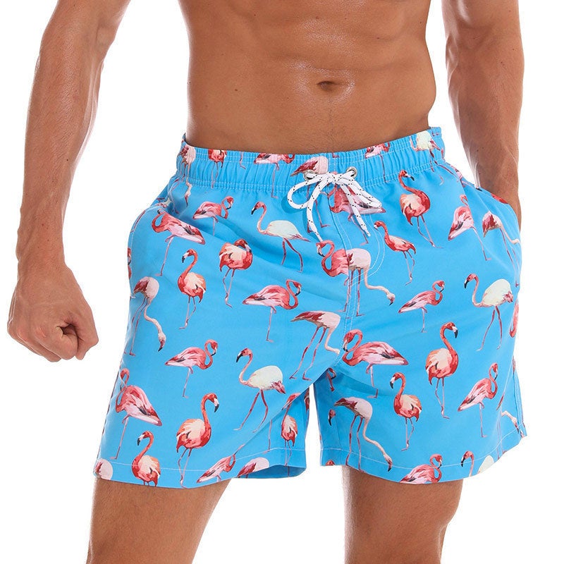 Men'S Four-Season Casual Beach Shorts With Digital Print, Loose Fit, Fashionable, One-Size-Fits-All, Style, Energetic And Trendy - Image 4
