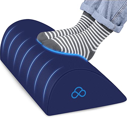 StepLively Foot Rest Ergonomic Pillow for Under Desk at Work, Anti-Fatigue Footrest Support Pillow for Fatigue & Pain Relief, Comfortable for Office Chair, Car Seat & Gaming Chair - Blue - Image 1
