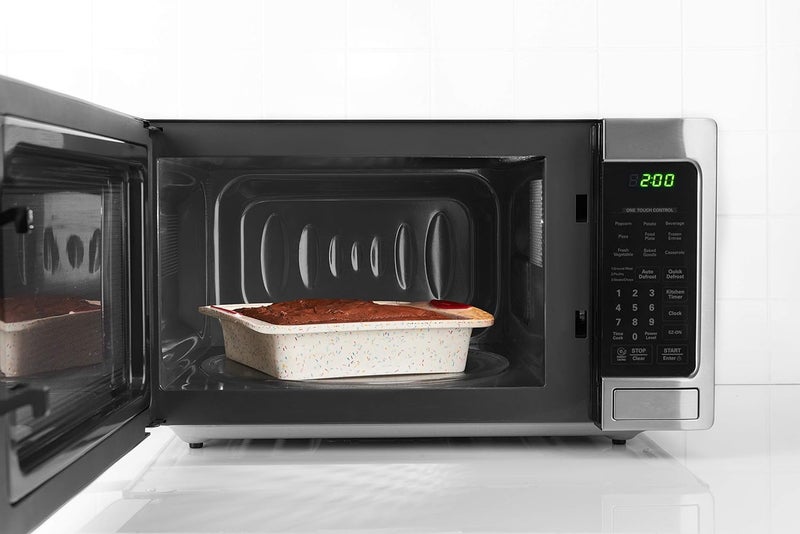 Trudeau 8x8in Confetti Silicone Cake Pan  Reinforced Hybrid of Flexible Silicone and Hard Lining for Shape Stability  Nonstick BPA Free Oven Safe to 428F and Dishwasher Safe - Image 2