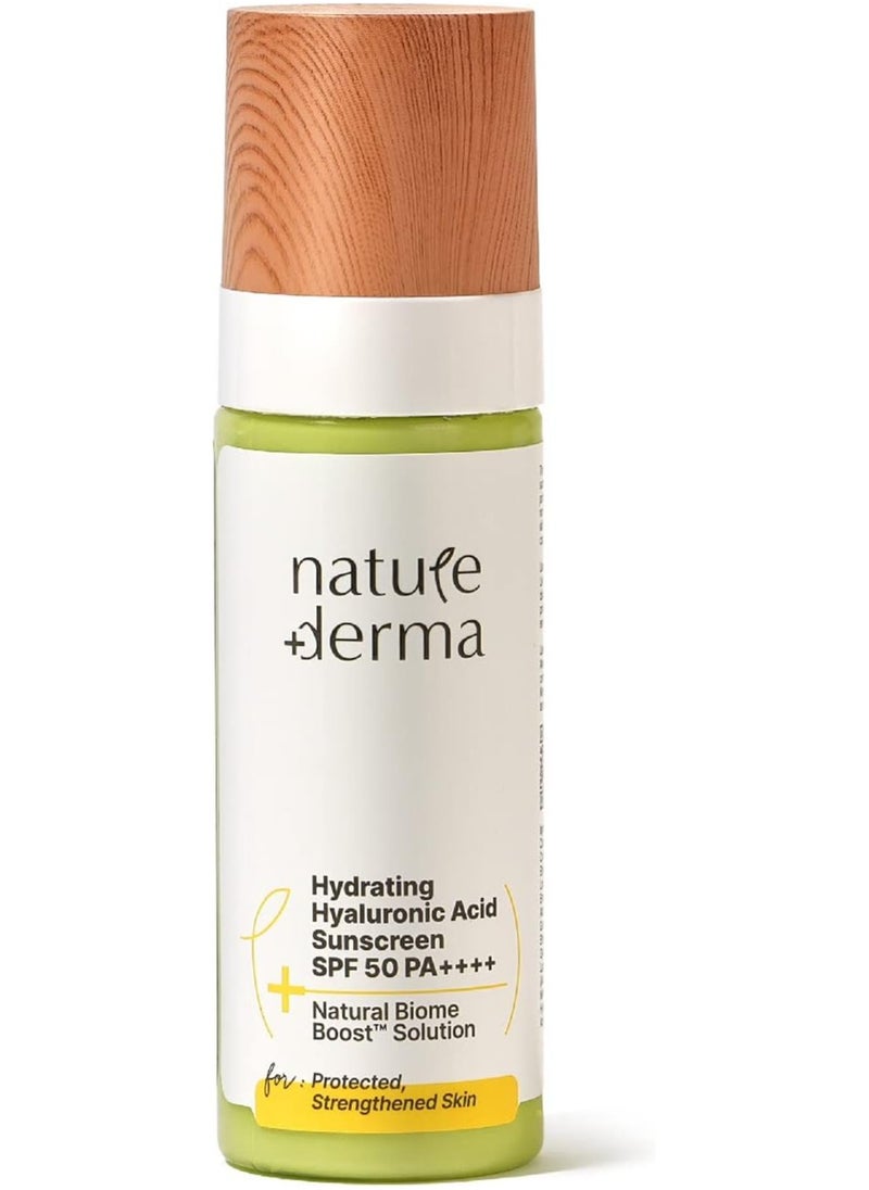 Nature Derma - Hydrating Hyaluronic Acid Sunscreen Spf 50 Pa++++ Protection Against Sunburn And Sun Damage 50Ml - Image 1