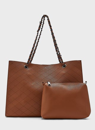 Quilted Chain Handle Tote Handbag - pzsku/Z1FD4704E2E9C556AED6CZ/45/1746218797/09088223-b880-4e8a-a0ba-44c1a2b99bcc