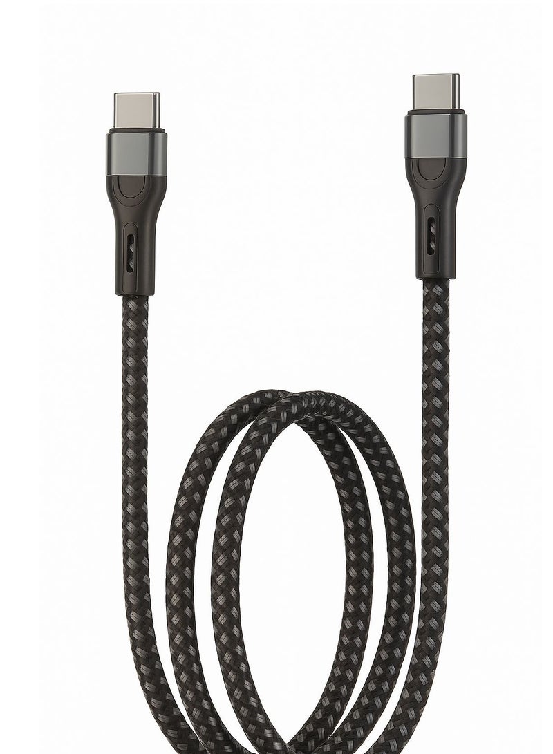 CHAPPELINE 1m USB-C to USB-C Fast Charging Cable 65W Cut Resistant Type-C Charger Cable Compatible with iPhone 15, iPhone 16, Huawei, Samsung and all Type-C Devices - Image 1