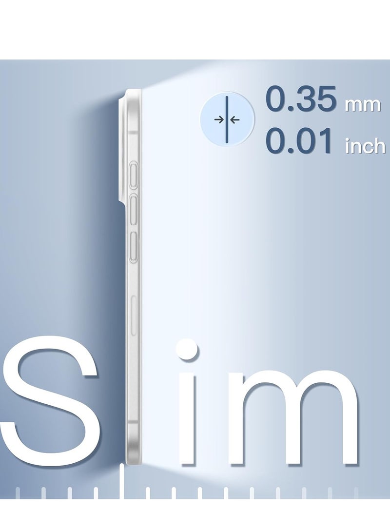 Ultra Slim (0.35mm) Case for iPhone 16 – Lightweight Frosted Clear Matte Finish with Full Camera Lens Protection - Image 3