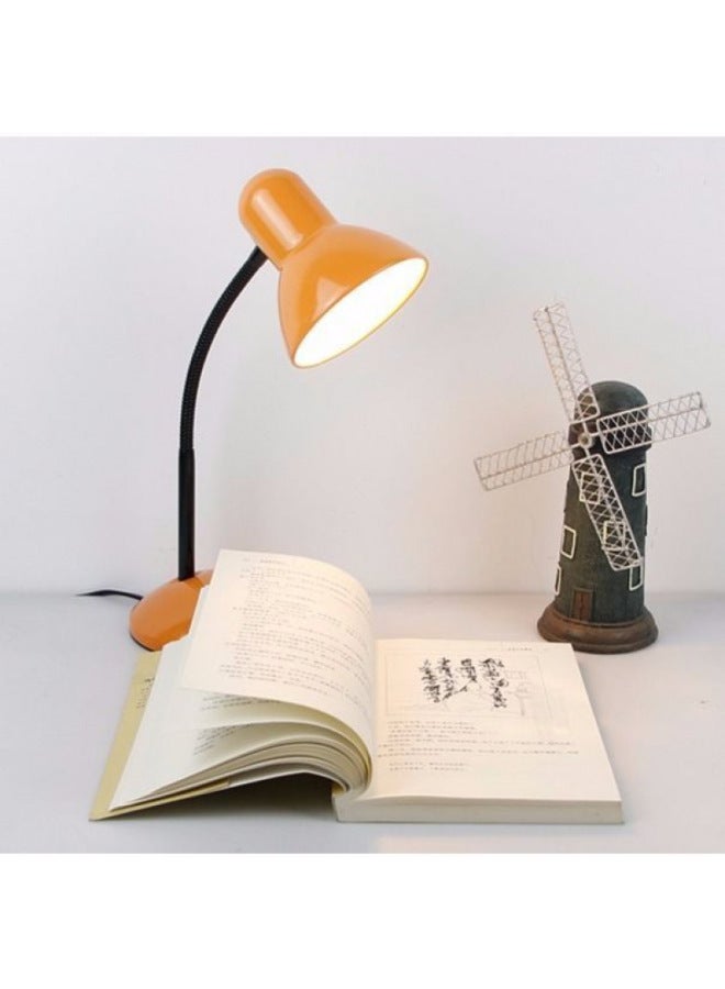 Generic LED Learning Simple Table Lamp For Students Reading And Writing Bedside Desktop Plug-in Night Feeding Nail Art Tattoo Lamp-Color:Orange - Reading To Study White Light (high Configuration 7 Watts, Three Levels Of Brightness And Darkness)  - Image 1