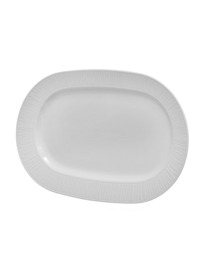 Kutahya Oval Plate Emotion 32 CM White - Image 2