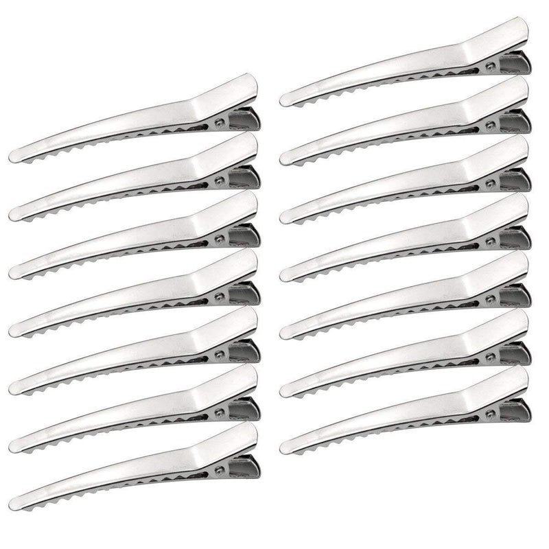Marrywindix 50 Pack 2.36 inches Hair Clips, Marrywindix Silver Metal Alligator Hair Pins Teeth Bows Hair Clips Hairdressing Salon Hair Grip DIY Accessories Hairpins for Women, Girls and Hairdresser Sliver - Image 1