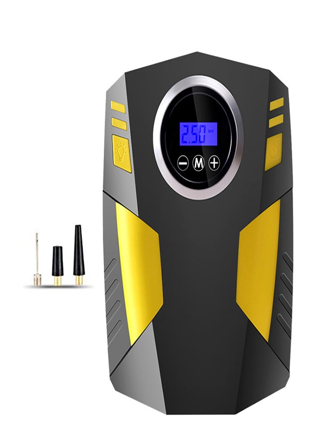 منفاخ إطارات رقمي محمول يعمل بجهد 12 فولت تيار مستمر، مزود بضاغط هواء، 22 أسطوانة، ضغط 150 رطل لكل بوصة مربعة، مع مقياس ضغط وضوء LED للطوارئ، مناسب للسيارات والدراجات والبالونات وغيرها من المنتجات القابلة للنفخ. - Image 1