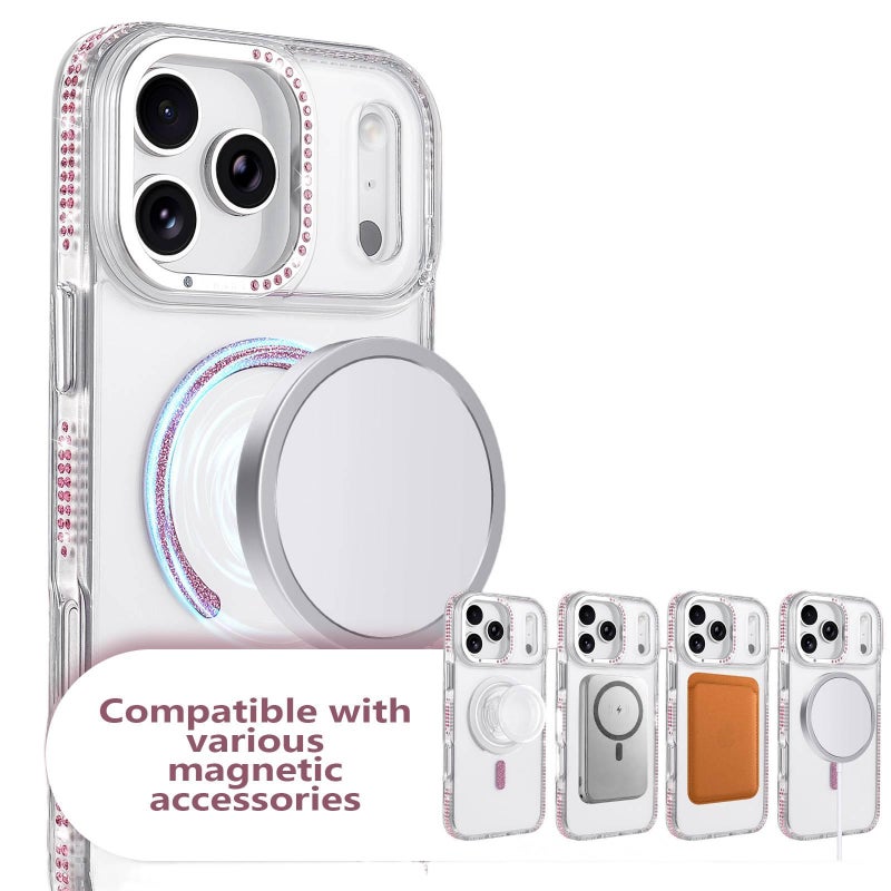 MagSafe iPhone 15 Drop Protection PC Case for 15 Plus 15 Pro 15 Pro Max and Full Coverage in Silver for Weekend Trips - Image 4
