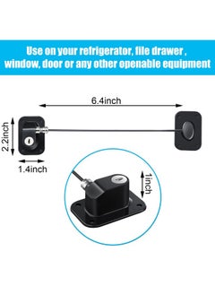 Hotop 4 Pack Fridge Locks For Kids Cabinet Locks With Keys Self Adhesive Child & Baby Toddlers Proofing Mini Safety Locks For Refrigerator Deep Freezer Drawers Doors Latch(Black)  - Image 2