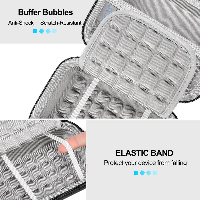 Lacdo Camera Bag Case for Canon PowerShot G7 X Mark III/Canon PowerShot G7 X Mark II 4K Vlogging Camera, Point and Shoot Vlogging Camera Carrying Case, Mesh Pocket fits USB Cable, Batteries, Black - Image 3