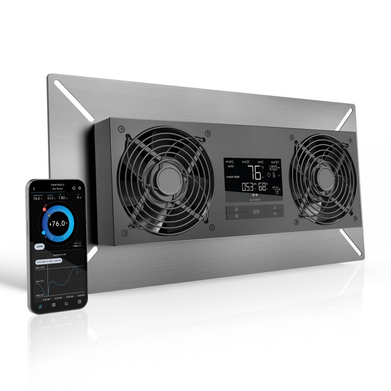 AC Infinity AC Infinity AIRTITAN T8N Crawlspace Basement Ventilator Fan WiFi AppCompatible Temperature Humidity Controller IP55 Rated Intake 