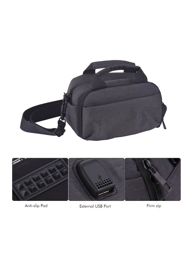 NIBEMINENT DSLR Shoulder Bag With USB Charging Port Black - Image 3
