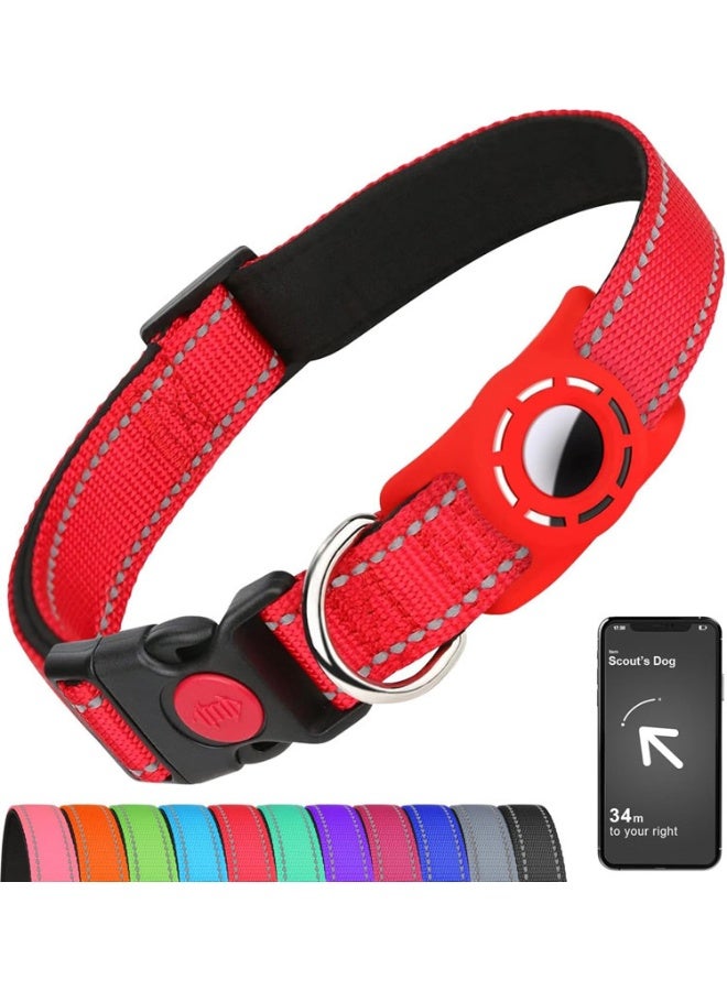 Nylon Reflective Apple Airtag Pet Tracker Anti-Lost Collar (Locator Not Included) - Image 1