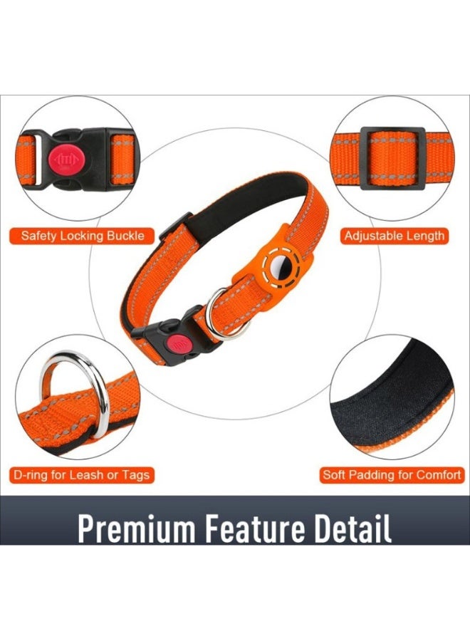 Nylon Reflective Apple Airtag Pet Tracker Anti-Lost Collar (Locator Not Included) - Image 2