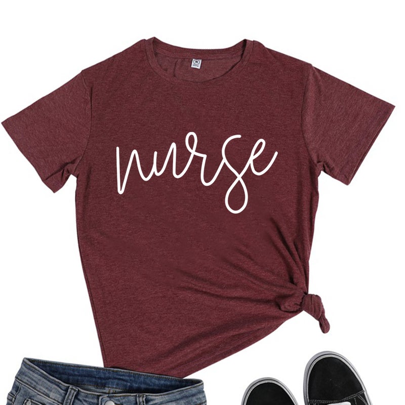 Independent Station New 2023 International Nurse Festival Nurse Printed Casual Round Neck Short-Sleeved Women'S T-Shirt - Image 3