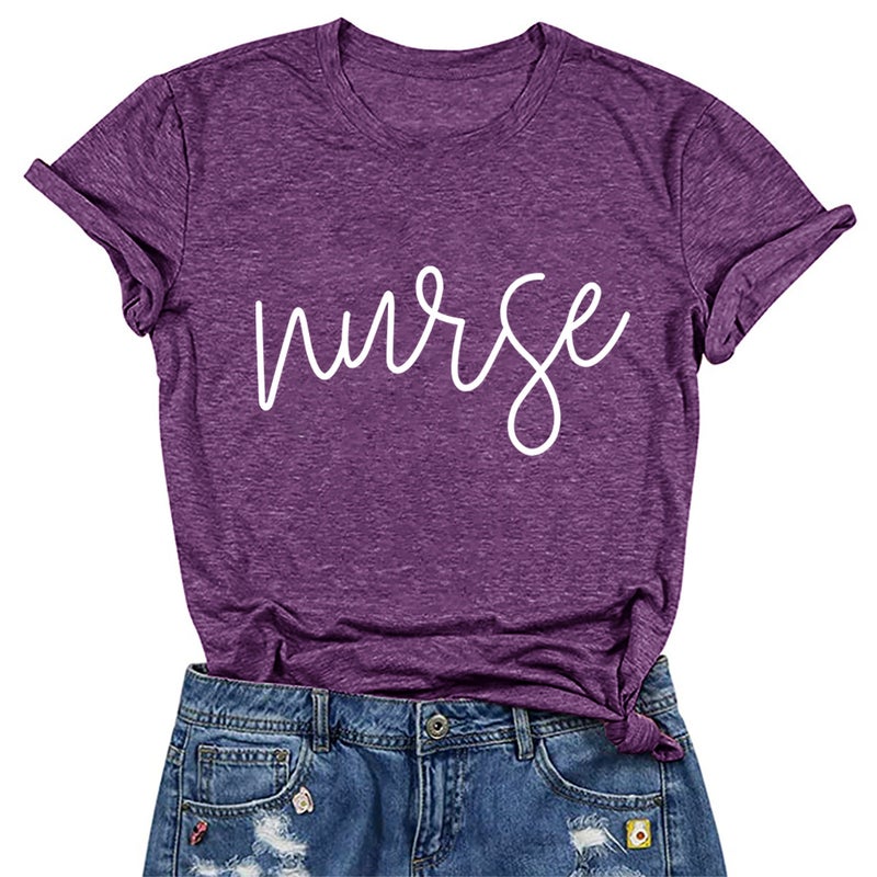 Independent Station New 2023 International Nurse Festival Nurse Printed Casual Round Neck Short-Sleeved Women'S T-Shirt - Image 4