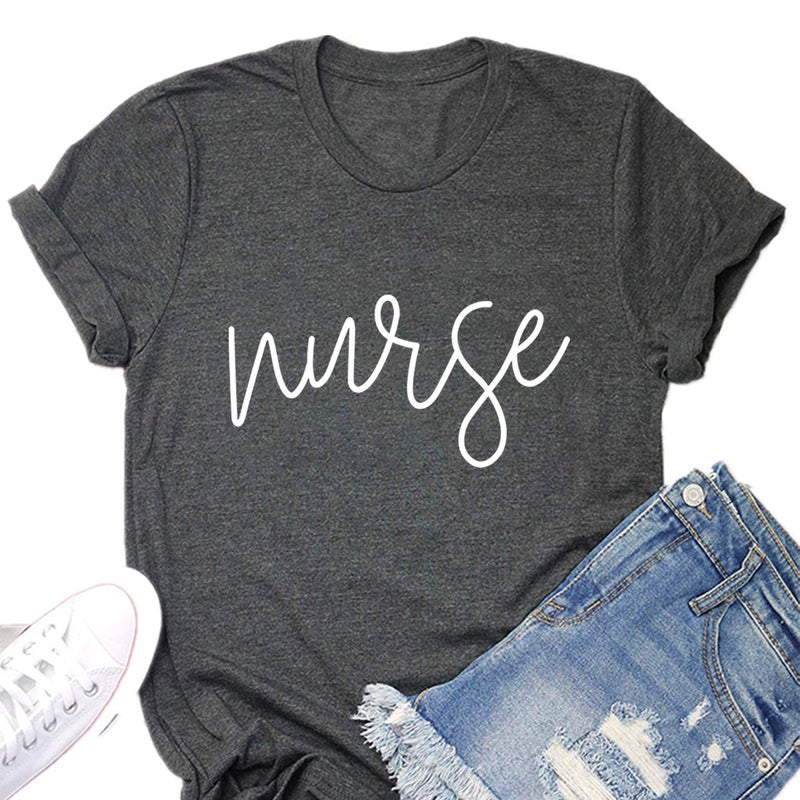 Independent Station New 2023 International Nurse Festival Nurse Printed Casual Round Neck Short-Sleeved Women'S T-Shirt - Image 5