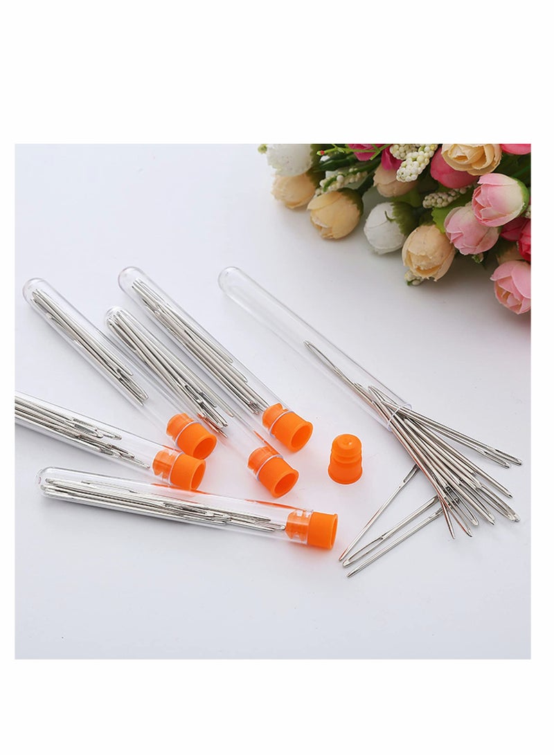 Stainless Steel Large Eye Blunt Needles for Yarn Knitting, Embroidery, Sewing - 12 Pieces - Image 2