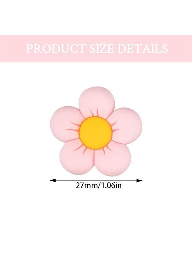 Peachjoy Flower Shoe Charms, 28 PCS Cute Croc Pins Accessories for Party Favor Birthday Gifts, Cute Daisy Shoe Charms for Girls Teens Adults - Image 3