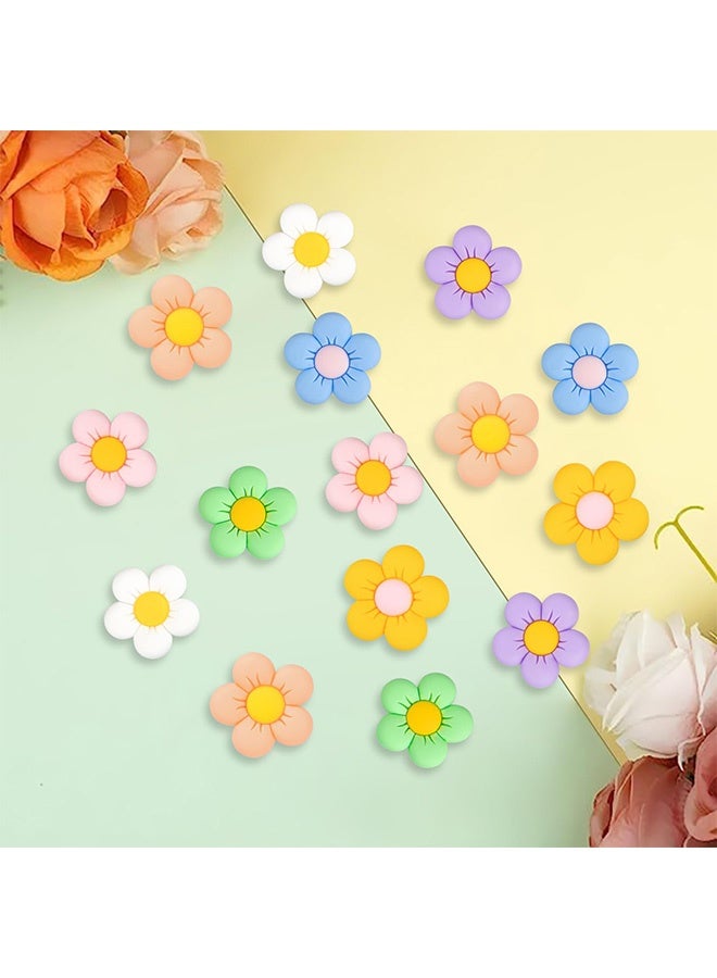 Peachjoy Flower Shoe Charms, 28 PCS Cute Croc Pins Accessories for Party Favor Birthday Gifts, Cute Daisy Shoe Charms for Girls Teens Adults - Image 2
