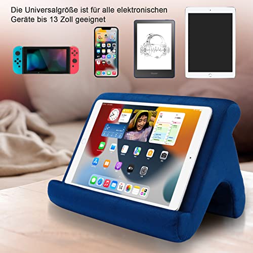 SAMHOUSING Tablet Pillow Stand Holder Dock for Bed with 3 Viewing Angles, Compatible with All Tablets,Phones and iPad Pro 9.7, 10.5,12.9 Air Mini 4 3, Kindle, E-Reader and Books(Navy) - Image 4