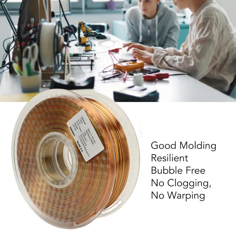 Silk Rainbow Gradient PLA 3D Printer Filament 1.75mm Neatly Wound Easy Use - Image 4