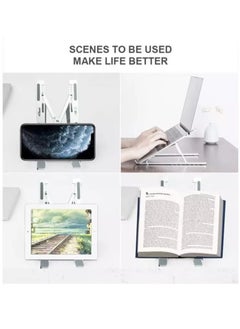 Festive Gallery 7-Level Adjustable Aluminum Alloy Foldable Laptop Stand Silver  - Image 4