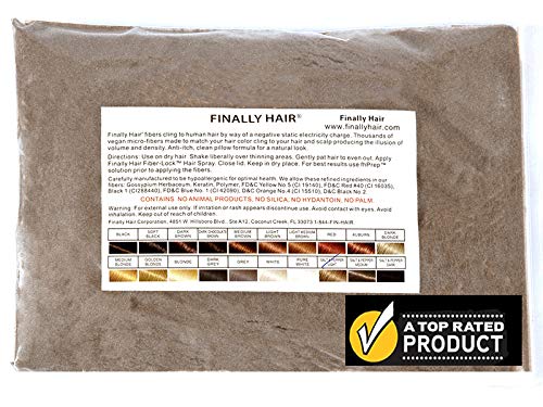 Finally Hair Fibers Refill Bag  56 Grams of Premium Hair Loss Concealer in a Refill Bag Light Salt  Pepper