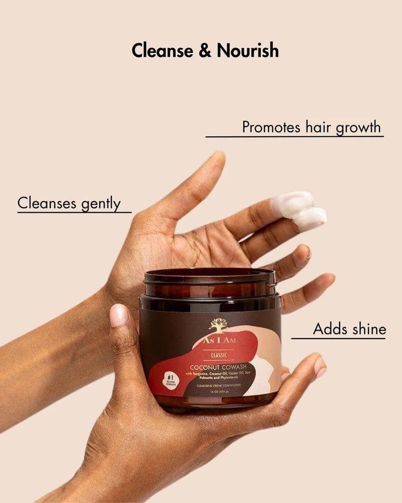 As I Am Coconut Cowash - 16 ounce - with Saw Palmetto, Castor Oil, u0026 Phytosterols - Cleansing Conditioner - Preserves Moisture - Sulfate Free - Paraben Free - Image 3