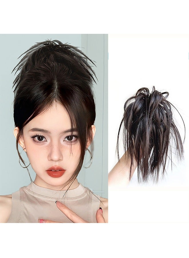 Hair Piece Claw Clip Hair Bun Hair Toppers for Women Claw Clip Pony Tail Hair Extensions Tousled Updo Wavy Curly Chignon Hair Buns Hair Scrunchie with Clip - Image 2