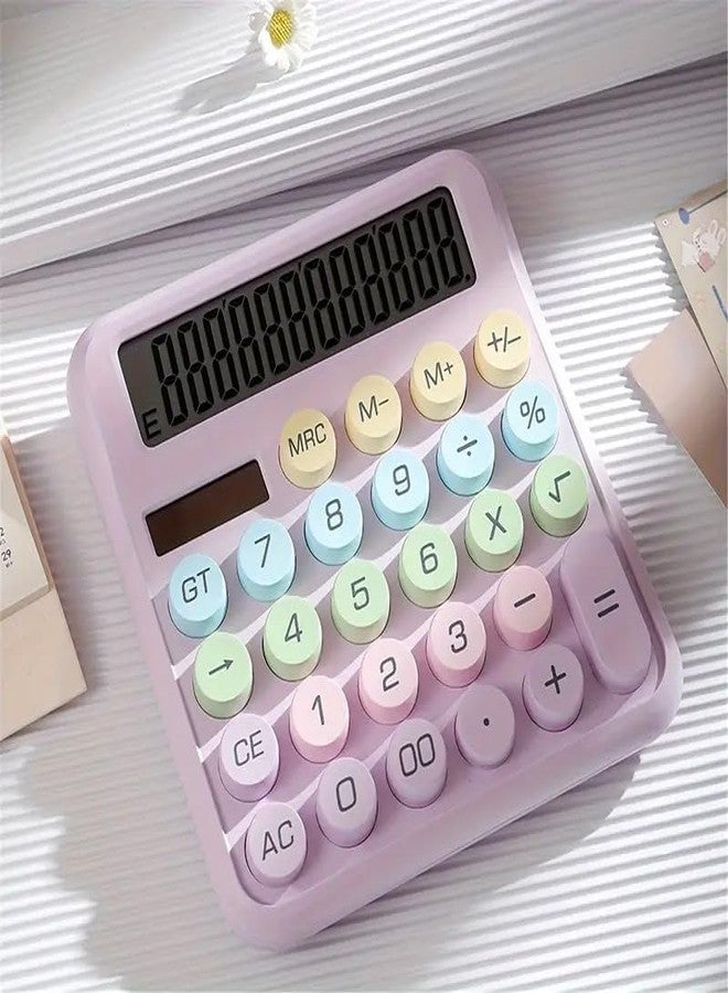 MASTANO Colourful Handheld Calculator with Large Display, Big Round Buttons,Cute Calculator for Office, School, Home - Image 3